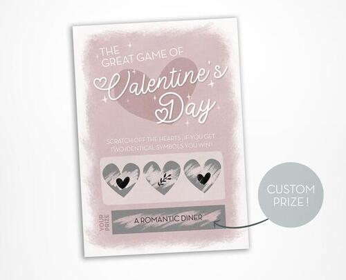 Carte à gratter de St-Valentin à imprimer (GRATUIT) - Wooloo